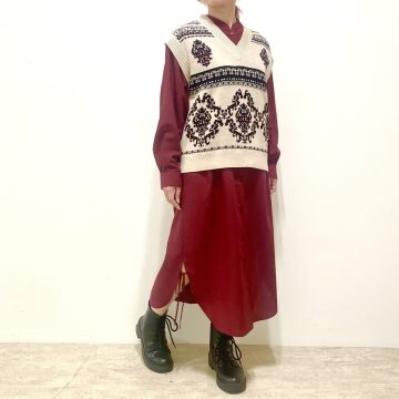 ダマスクジャガードニット