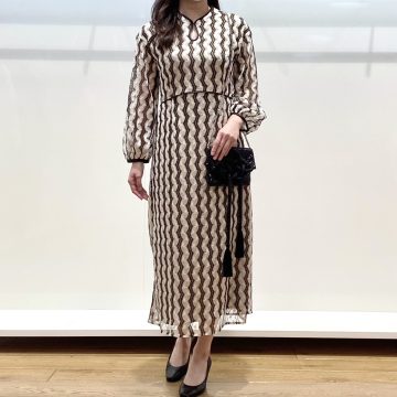 「バイカラーレースワンピース」のご紹介