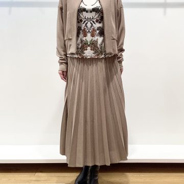 「ニットコーデュロイブルゾン、スカート」のご紹介