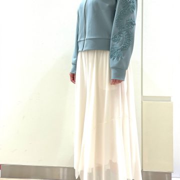 「ドラゴンチュールテープエンブロイダリーブルゾン・ソリッドネットパンツ」のご紹介