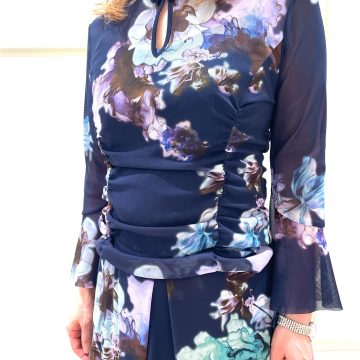 「フラワーフラミンゴプリントブラウス・スカート」のご紹介