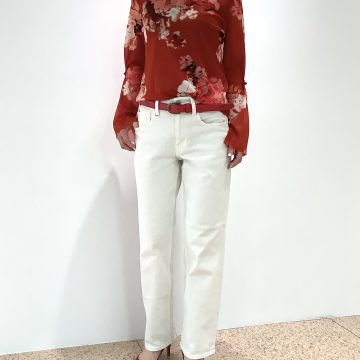 フラワーフラミンゴプリントブラウスのご紹介